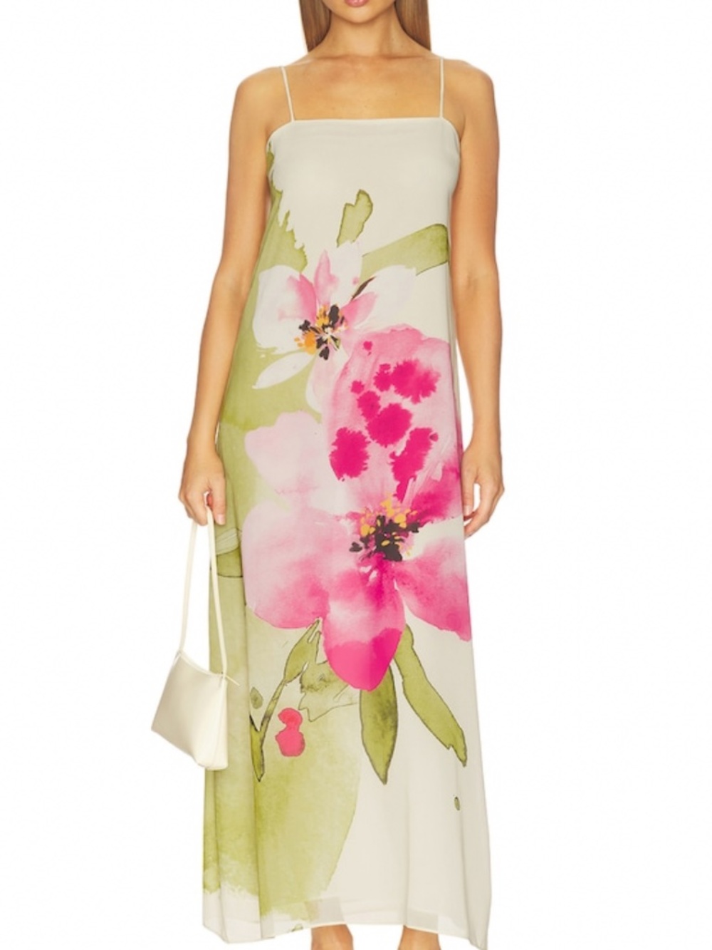 Java Tropical Long Dress in Green